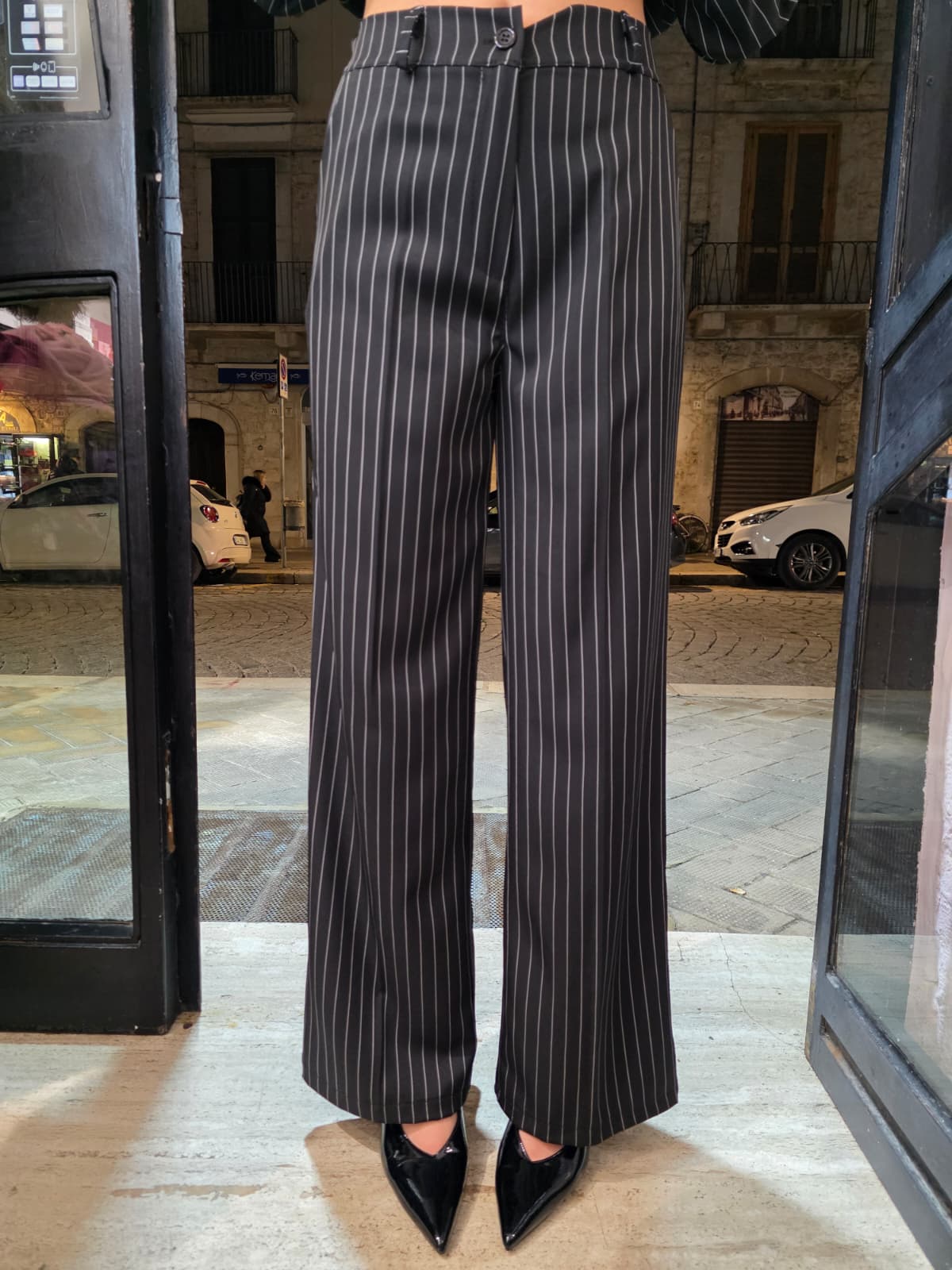 Tailleur gessato kelly