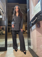 Tailleur gessato kelly