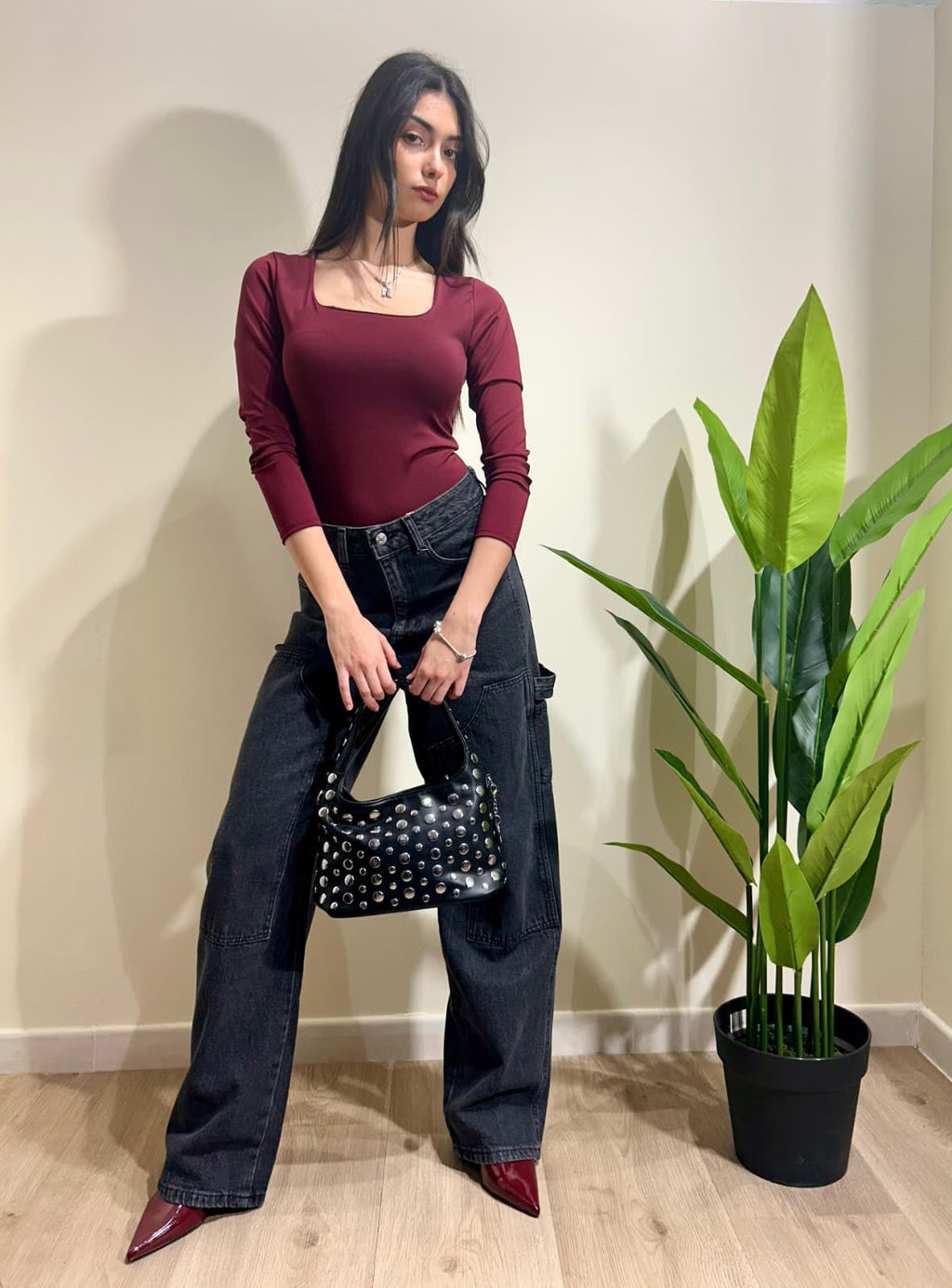 Body con scollo quadrato