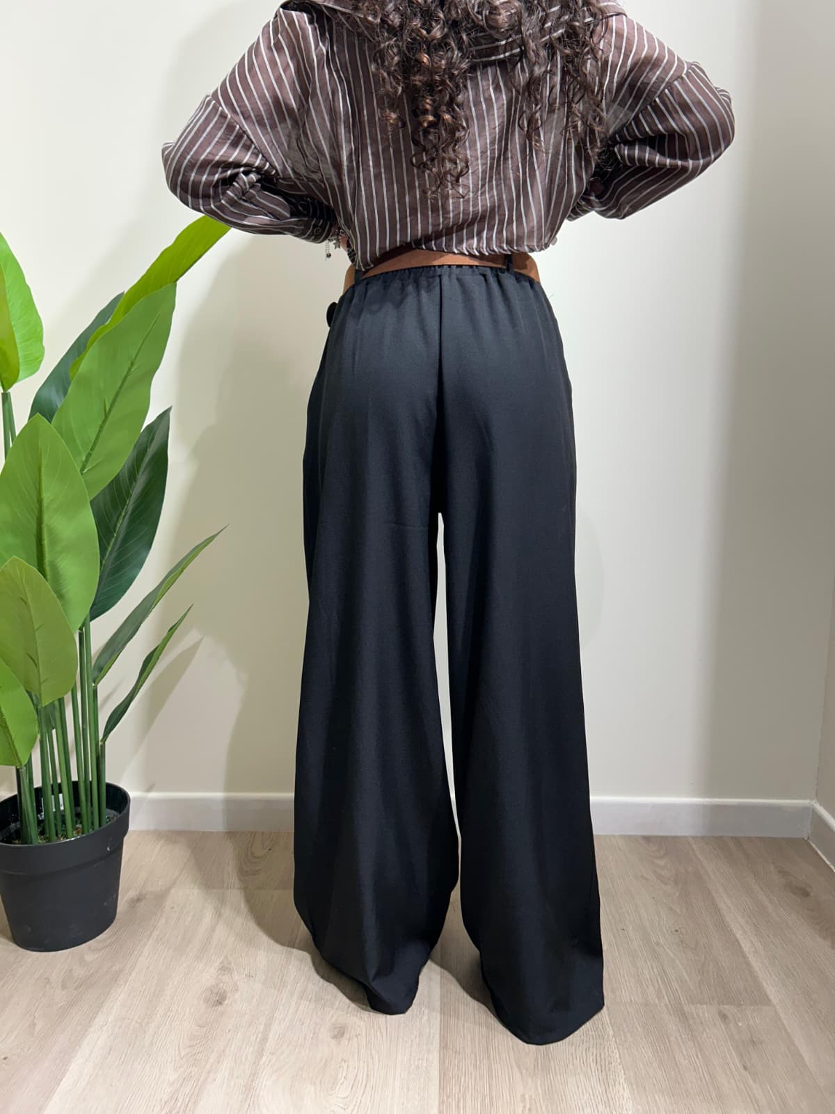 Pantalone a palazzo con cintura