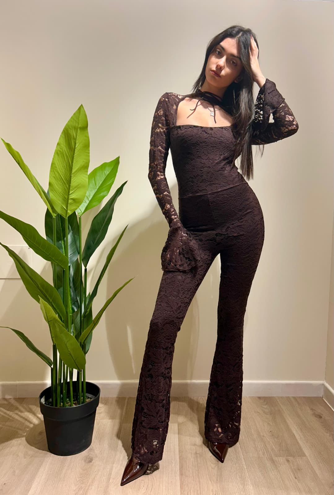 Jumpsuit in pizzo