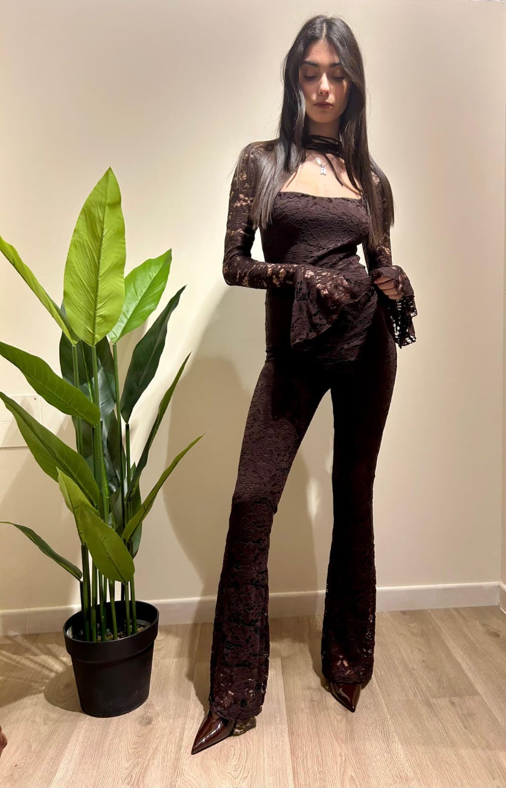 Jumpsuit in pizzo