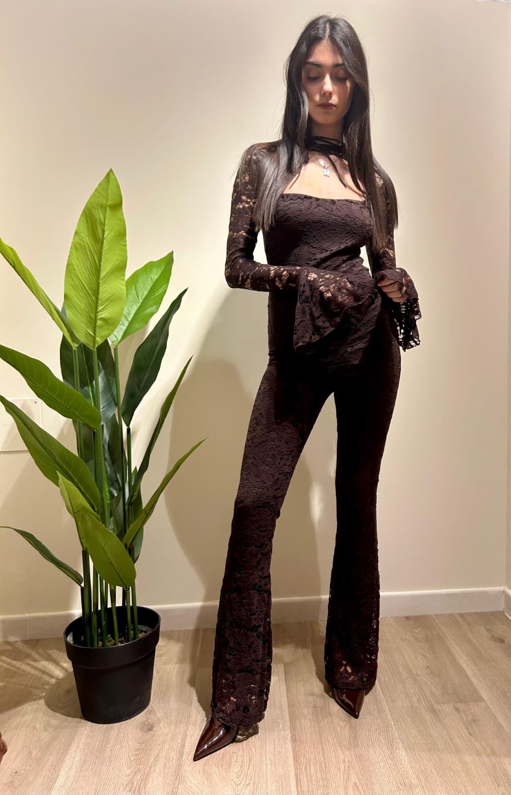 Jumpsuit in pizzo