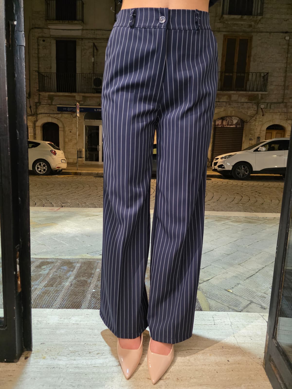 Tailleur gessato kelly