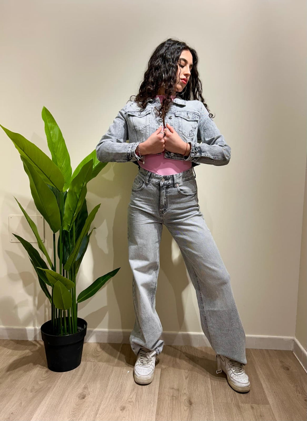Giubbino crop jeans