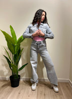 Giubbino crop jeans