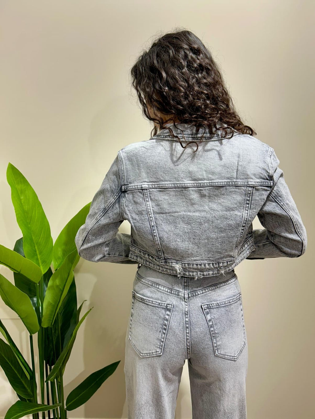 Giubbino crop jeans
