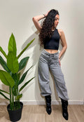 Jeans borchie grigio
