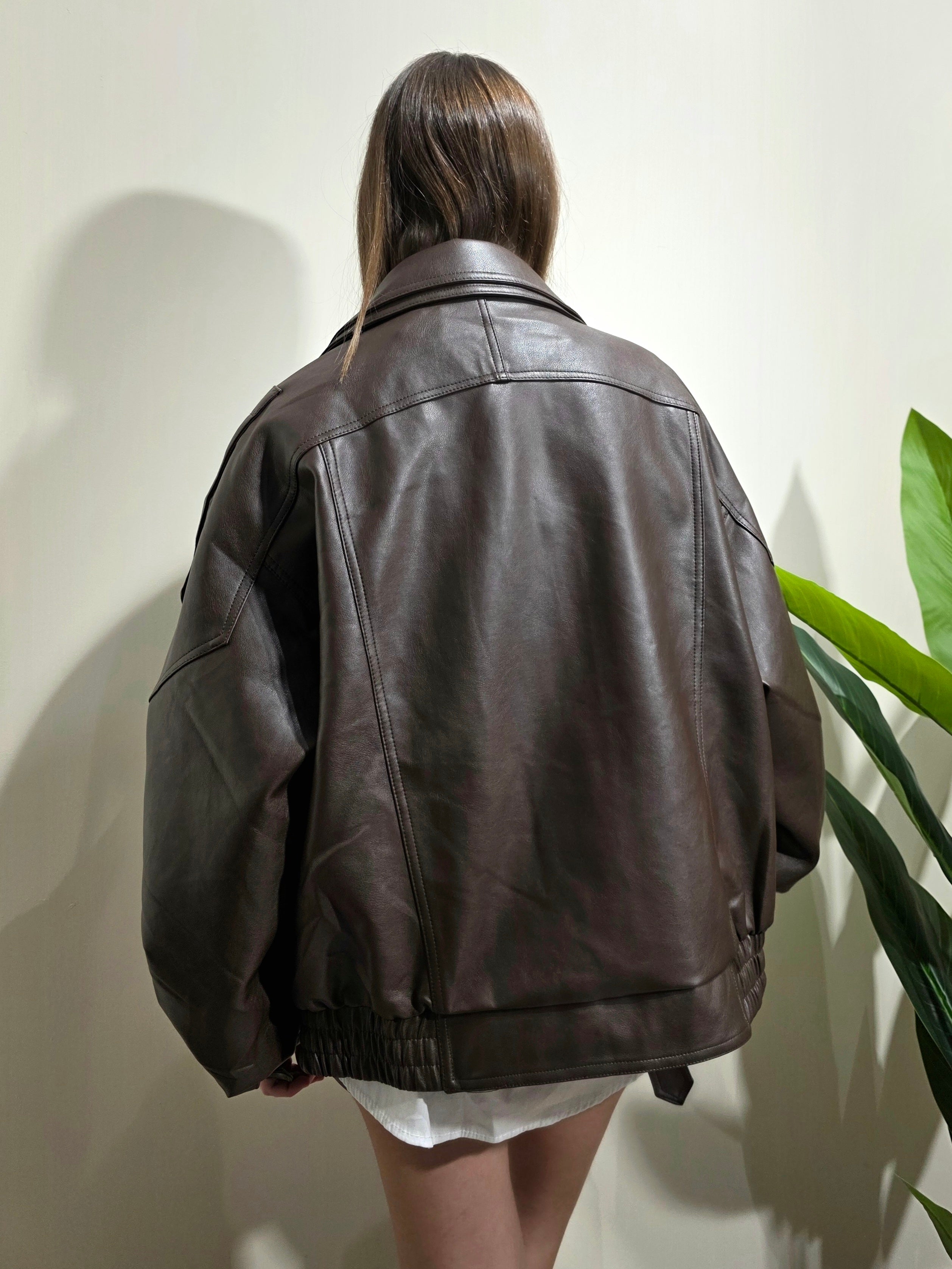 Chiodo over in eco-pelle