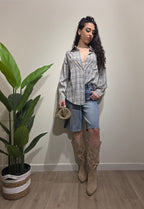 Camicia con micro strass