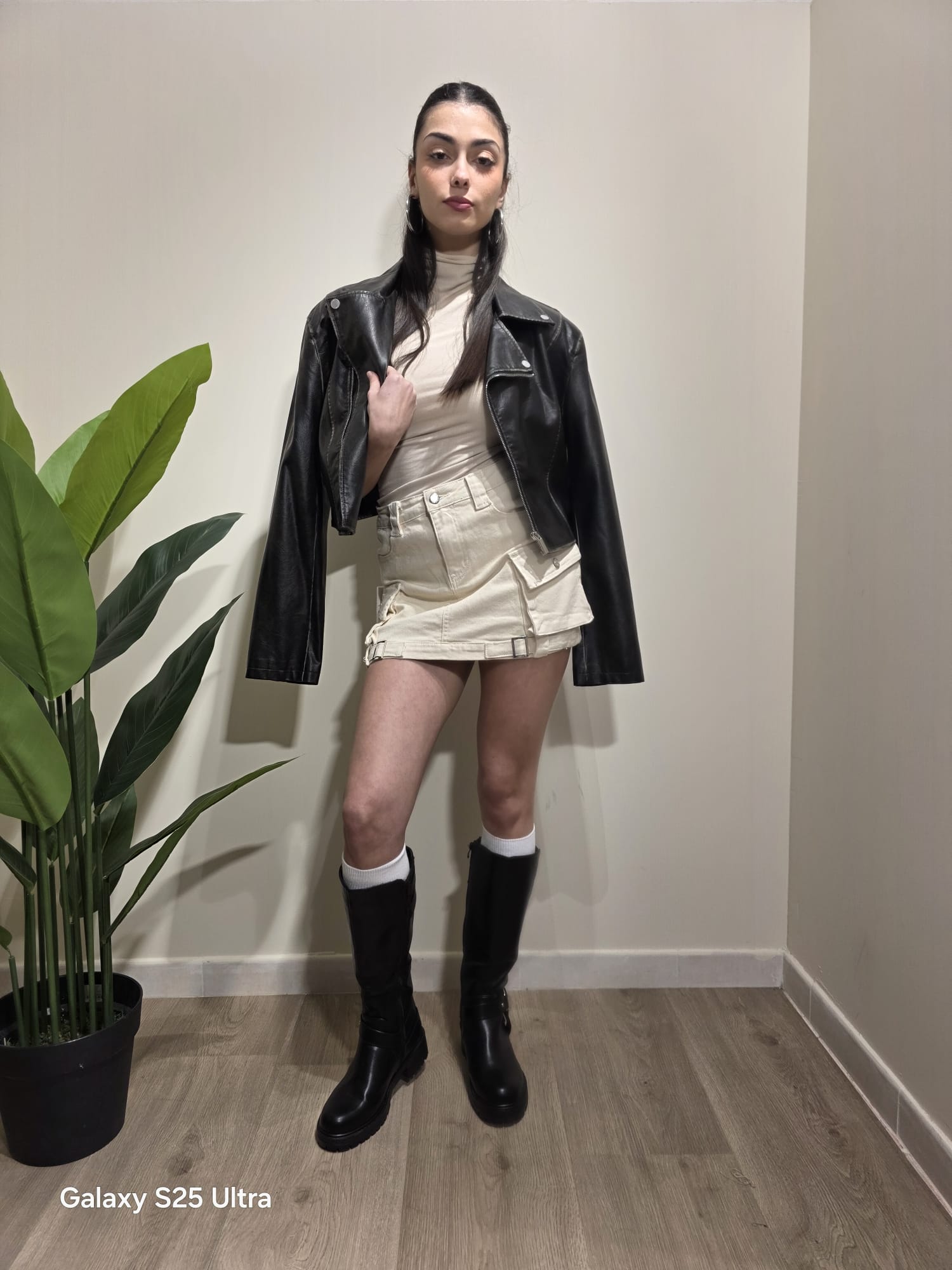 Chiodo in eco-pelle stone