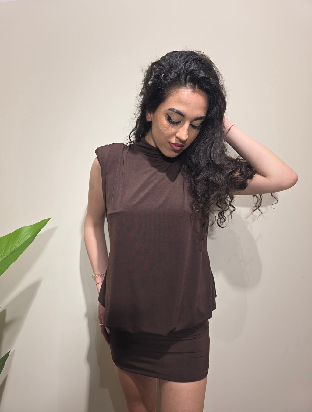 Mini dress Brown