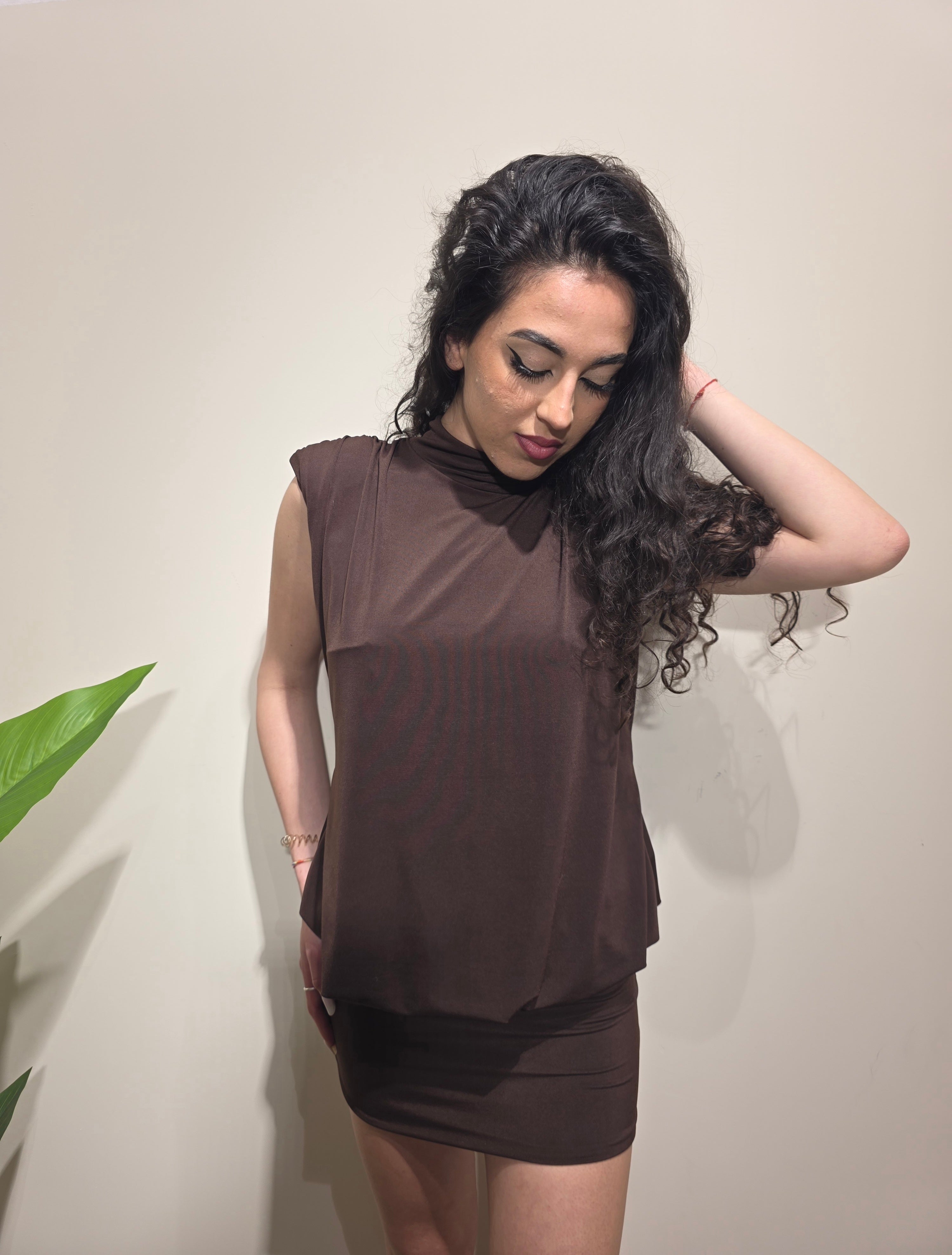 Mini dress Brown