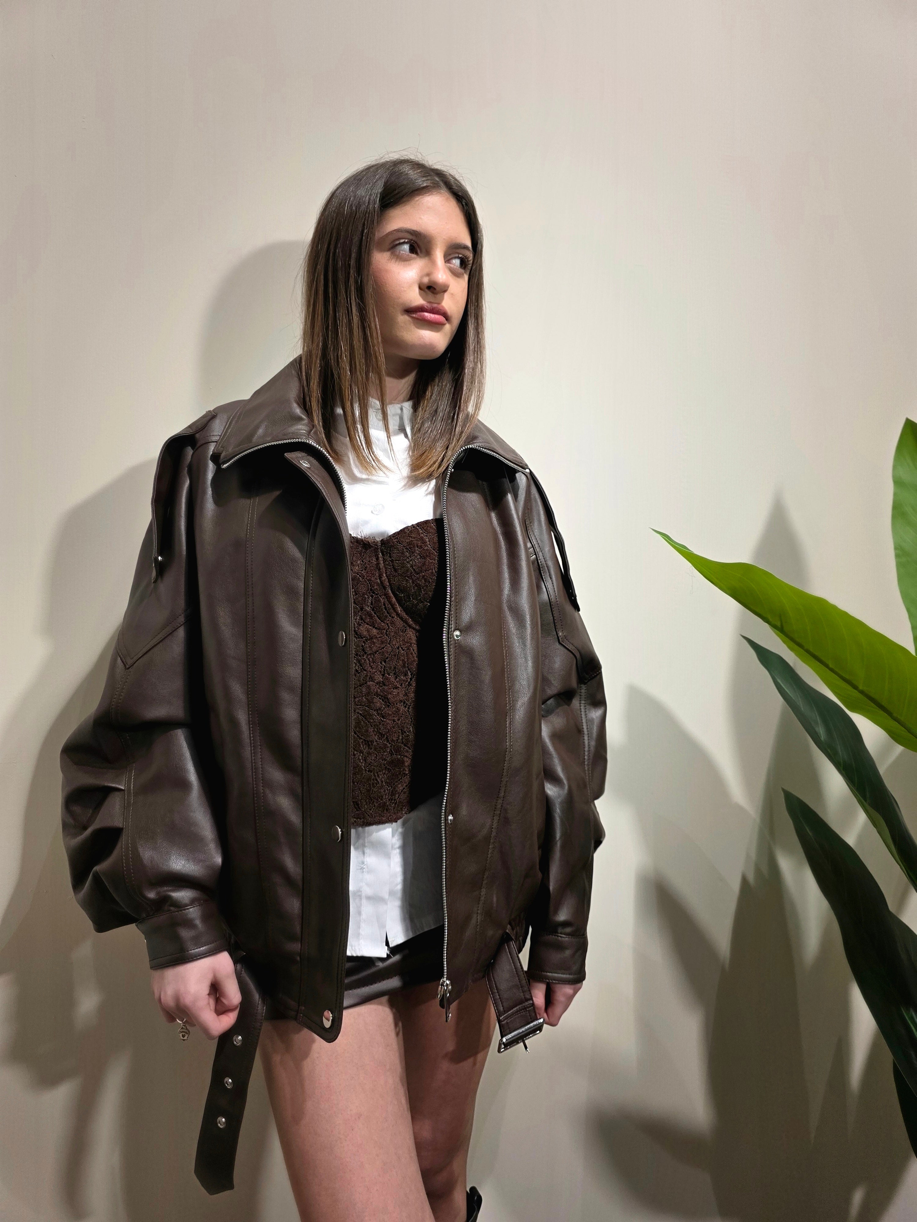 Chiodo over in eco-pelle