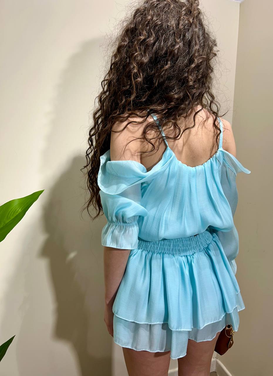 Mini jumpsuit cielo