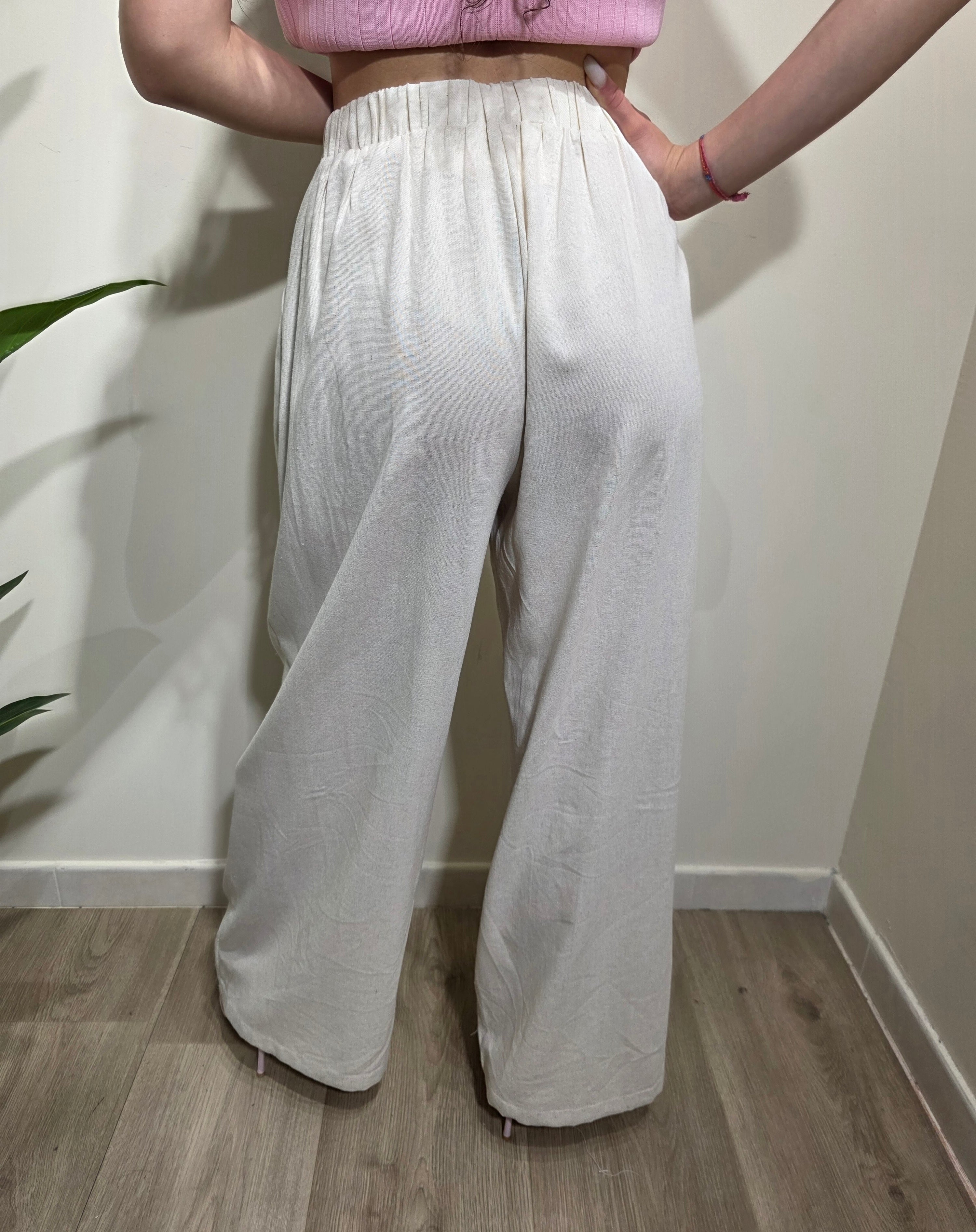 Pantalone misto lino
