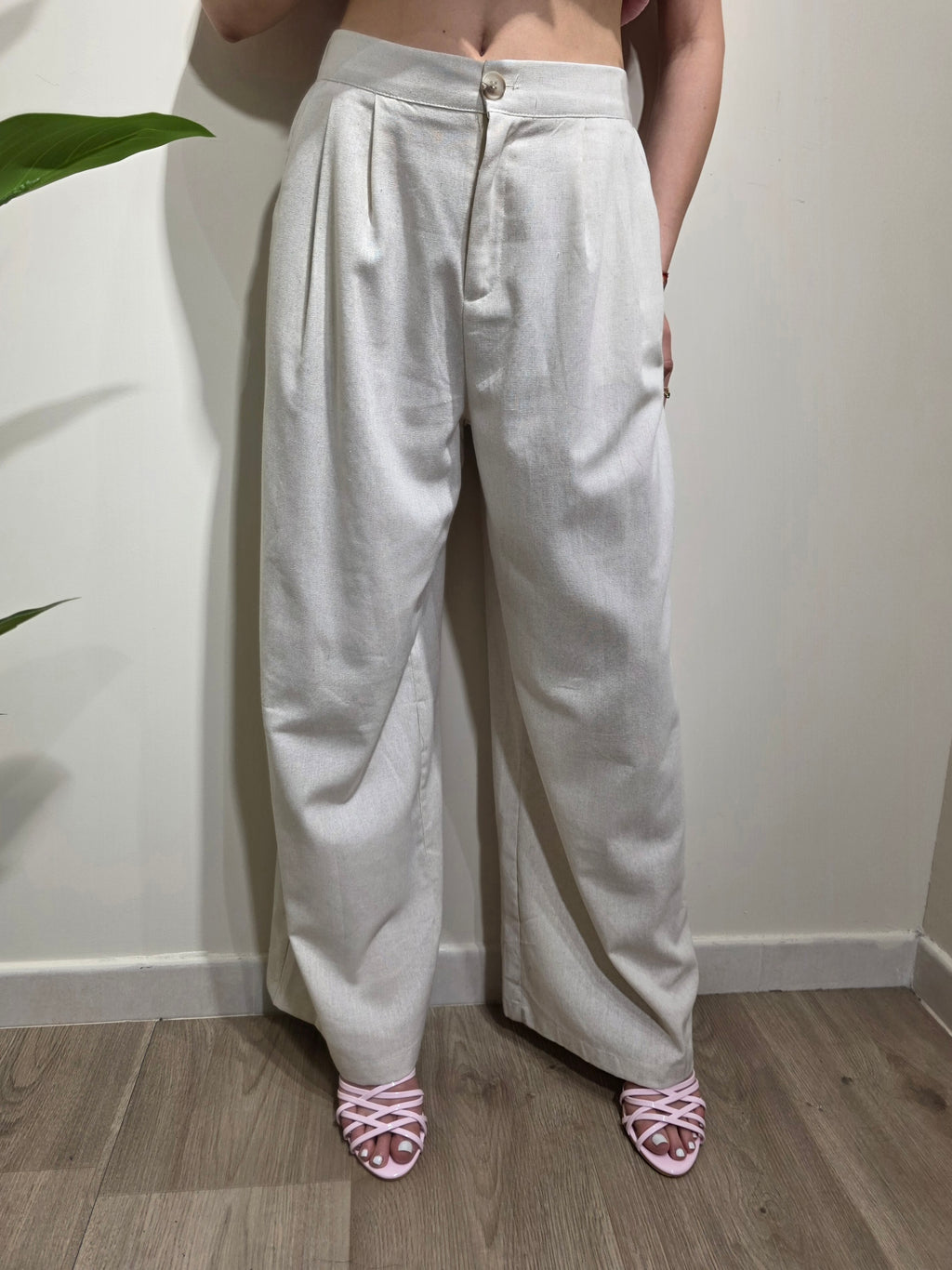 Pantalone misto lino