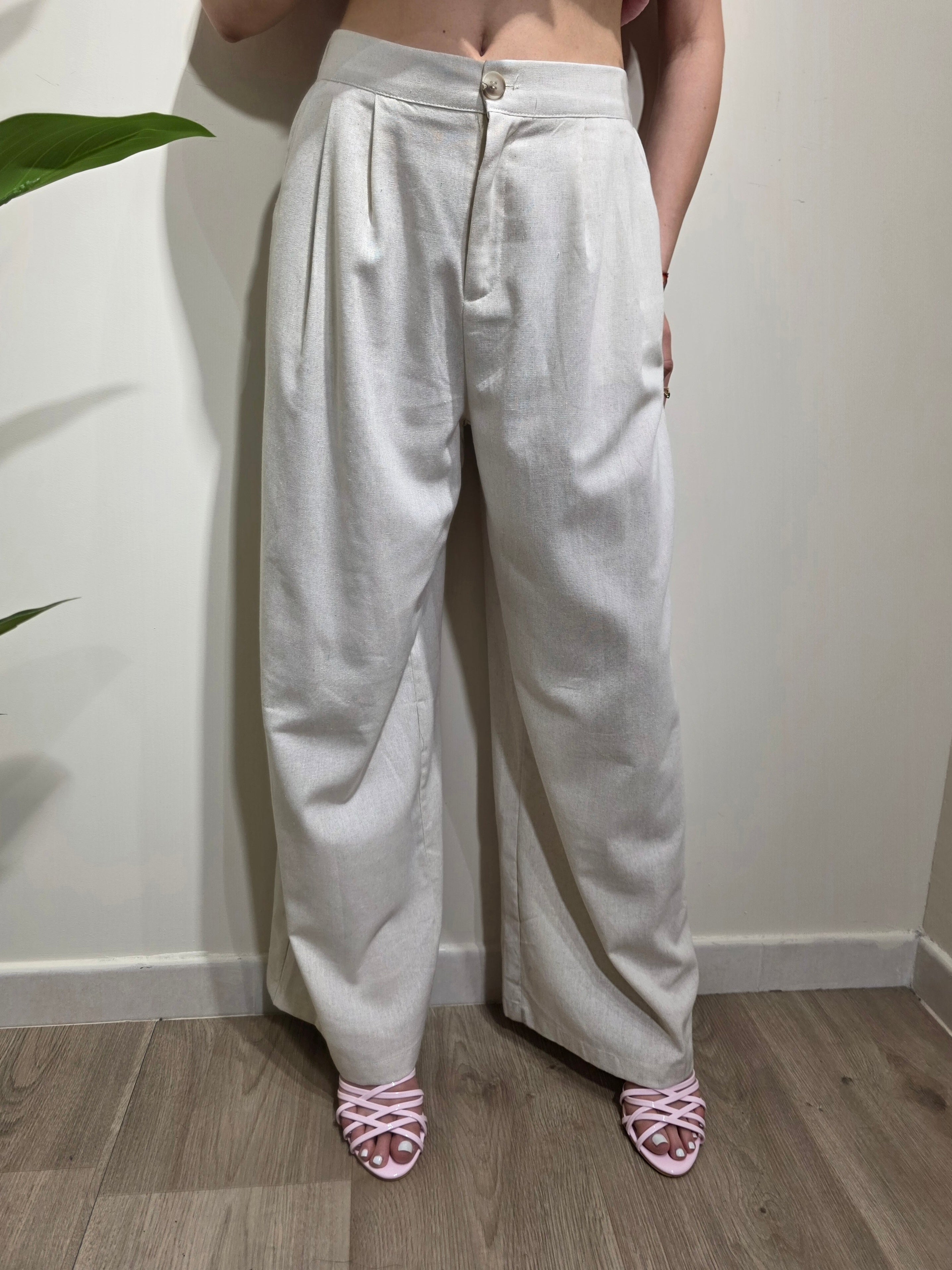 Pantalone misto lino