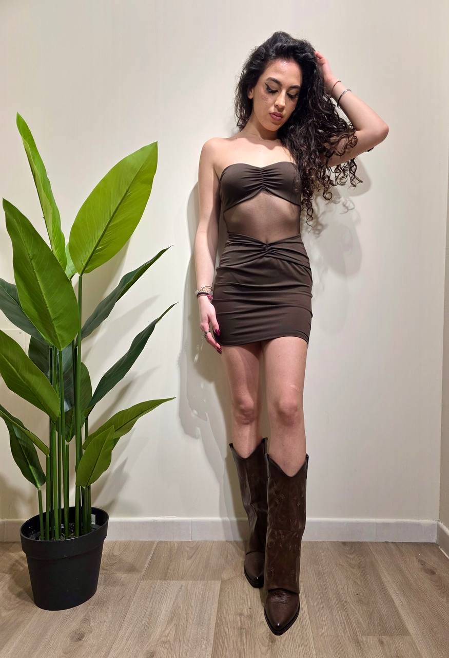 Mini dress Genny marrone