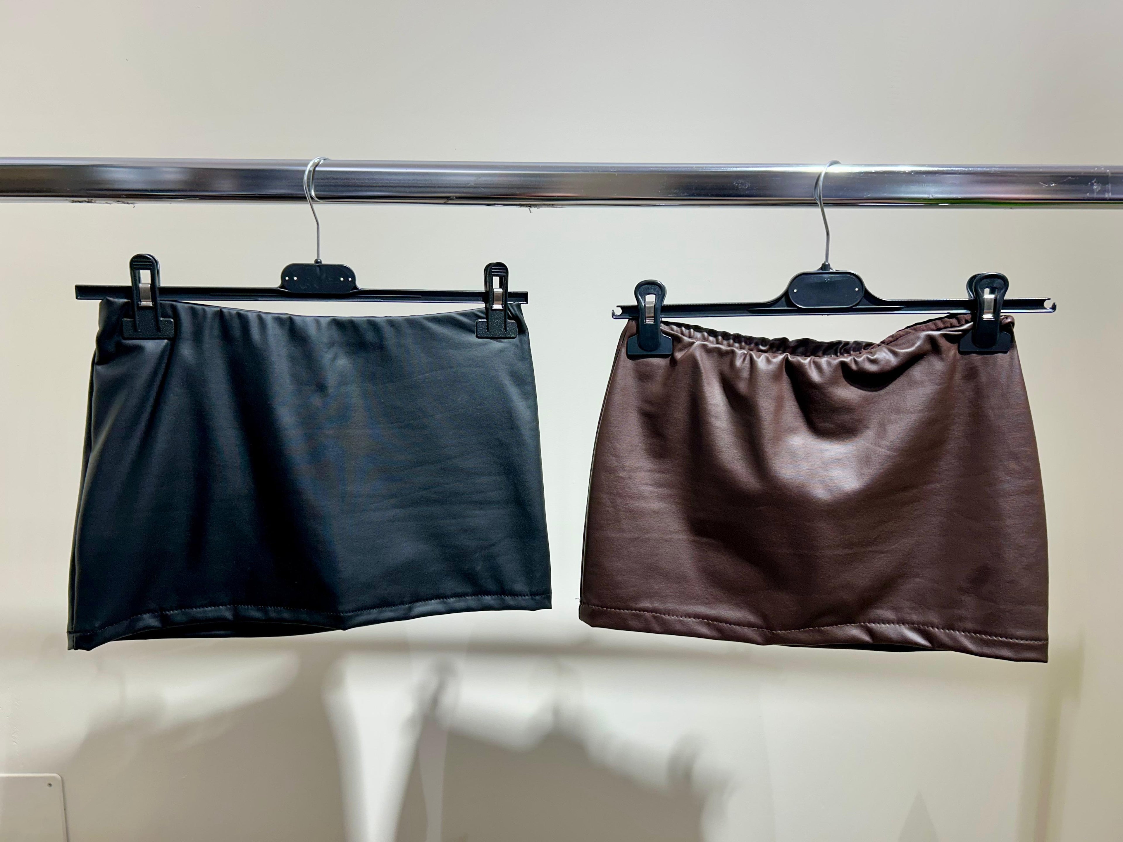 Mini gonna in eco-pelle